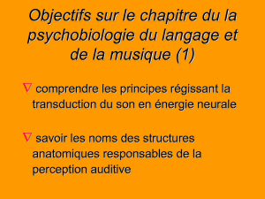 Psychobiologie du langage et de la cognition
