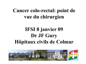 Cancer colo-rectal IFSI 2007