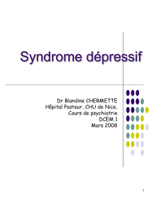 Syndrome dépressif D1