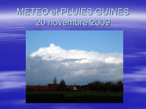 METEO et PLUIES GUINES 20 novembre 2009