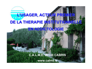 PresentationCALME - Ministère des Affaires sociales et de la