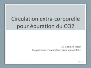 Circulation extra-corporelle pour épuration du CO2