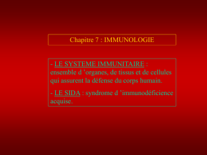 Chapitre 7 : Immunologie