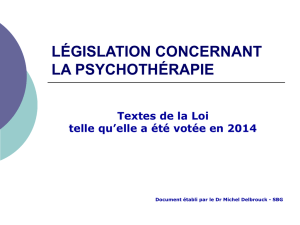 législations concernant les psychologues