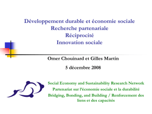 Économie sociale Recherche partenariale (recherche action