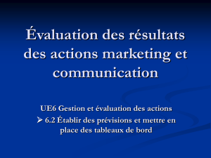 Évaluation des résultats des actions marketing et communication