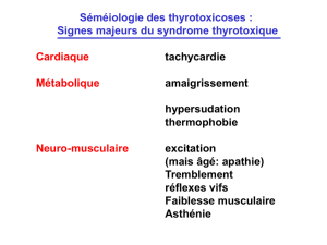 Sémiologie thyrotoxicose