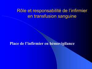 Rôle de l`IDE Archiver dans le dossier transfusionnel