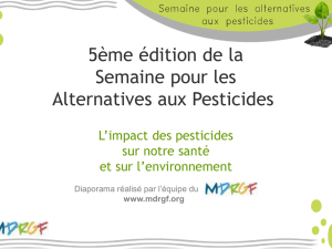 Les pesticides et l`environnement