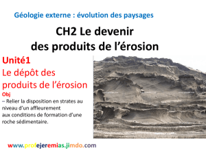 CH2 Le devenir des produits de l`érosion