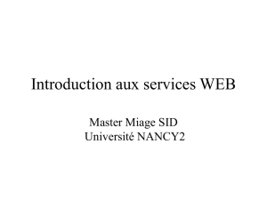Introduction aux services WEB