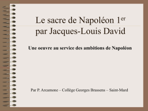 Le sacre de Napoléon 1er par J