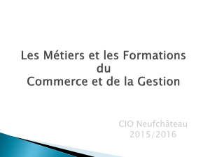 Les Métiers et les Formations du Commerce et de la Gestion