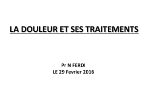 Douleur et ses traitements