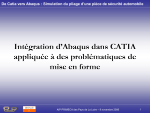 Optimisation ABAQUS/CATIA