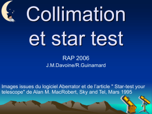 Collimation et star test
