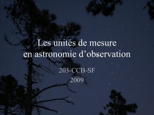 Mesure en astronomie d`observation
