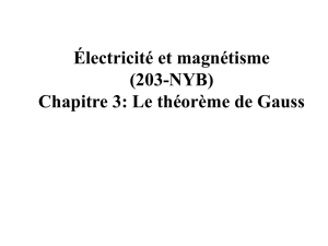 Chapitre #3: Le théorème de Gauss