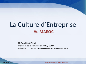 la culture d`entreprise au maroc - PLATEFORME