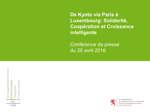 De Kyoto via Paris à Luxembourg: Solidarité, Coopération et