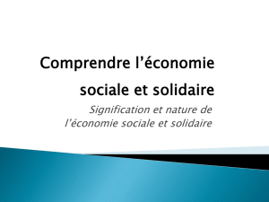 Comprendre l`économie sociale et solidaire