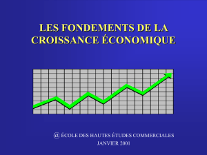 Les fondements de la croissance économique