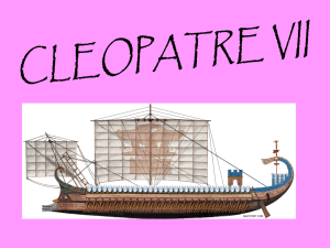 III- La mort de Cléopâtre