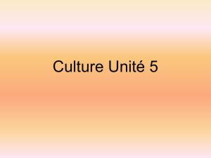 Culture Unité 5