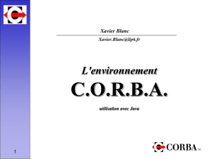 L`environnement C.O.R.B.A.