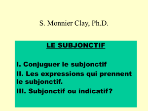 Le subjonctif