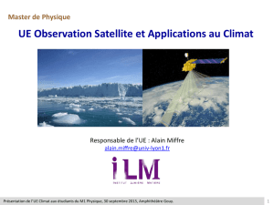 UE Observation Satellite et Applications au Climat