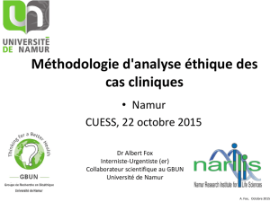 Méthodologie d`analyse CUESS2015