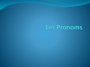 Les Pronoms