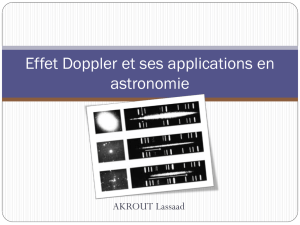 Effet Doppler et ses applications en astronomie