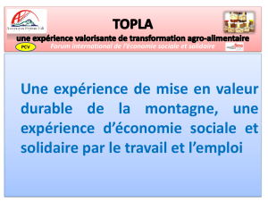 TOPLA une expérience valorisante de transformation