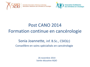 Post CANO 2014 Formation continue