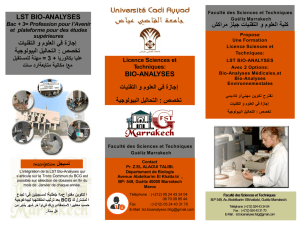 Présentation - Faculté des Sciences et Techniques Marrakech