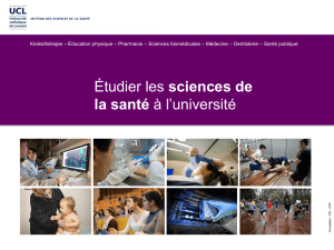 Sciences Biomédicales - Université catholique de Louvain