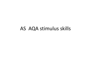 AS AQA stimulus skills