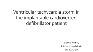 Ventricular tachycardia storm in the implantable