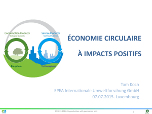 Economie circulaire à impacts positifs EPEA