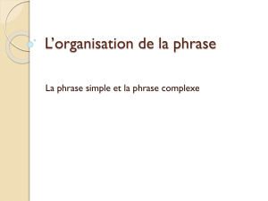 L_organisation_de_la_phrase - UTC