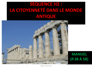 Séquence H2 : la citoyenneté dans le monde antique