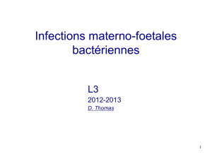 Infections materno-foetales bactériennes