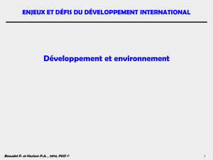 Développement et environnement