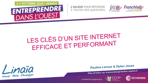 La création d`un site web - Entreprendre dans l`Ouest