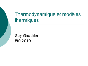 Modèles thermiques ()