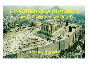 Citoyenneté et démocratie à Athènes aux V° et IV°s av JC