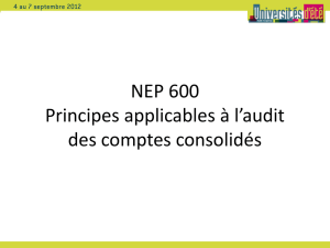 Atelier 79/NEP 600 Principes applicables à l`audit - CRCC