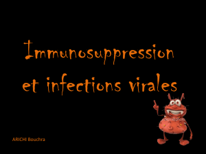 Immunosuppression et infections virales